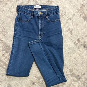 Zara High Rise Dark Blue Women's Jeans